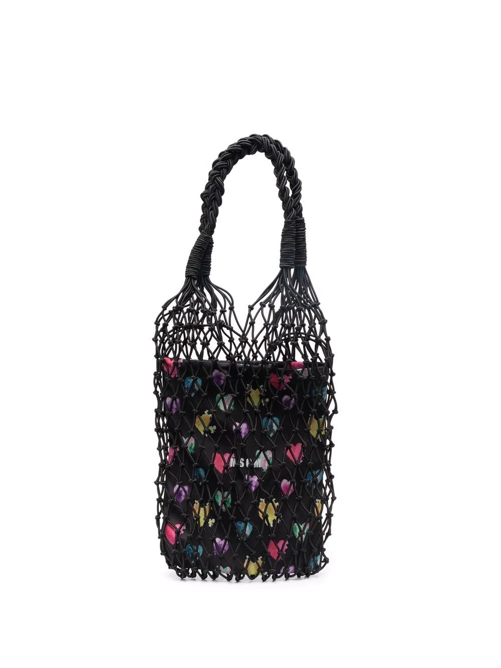 net-overlay logo-print tote - 1