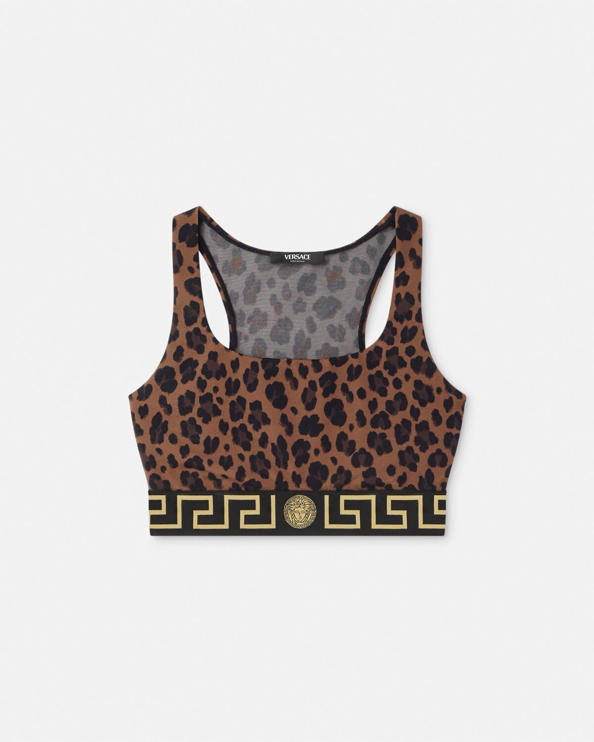 Leopard Greca Border Gym Sports Bra - 1