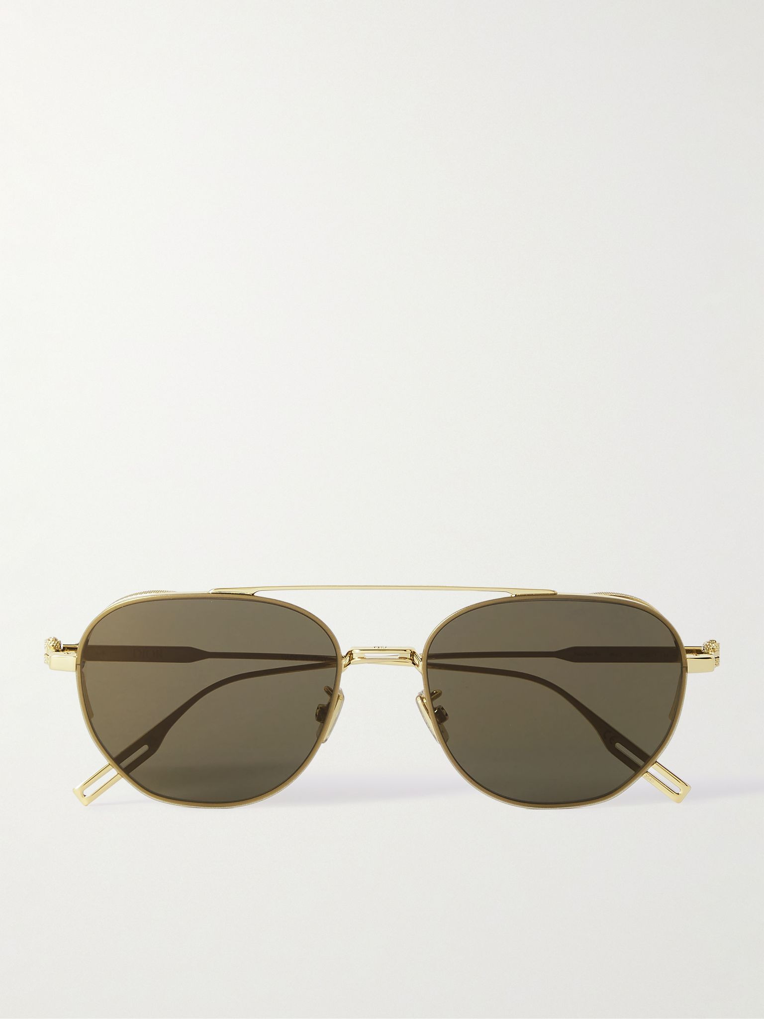 NeoDior RU Aviator-Style Gold-Tone Sunglasses Gold - 1