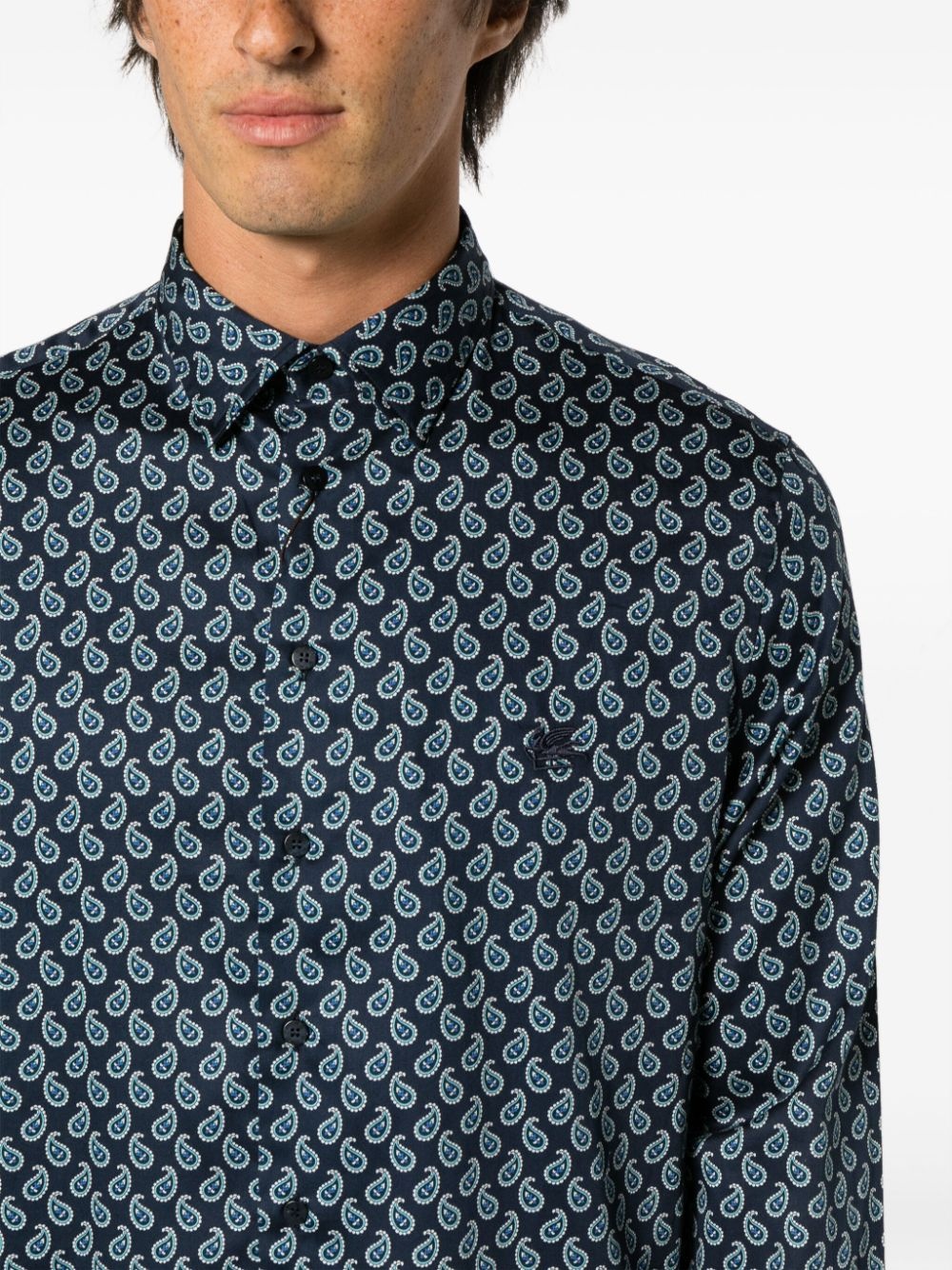 paisley-print cotton shirt - 5