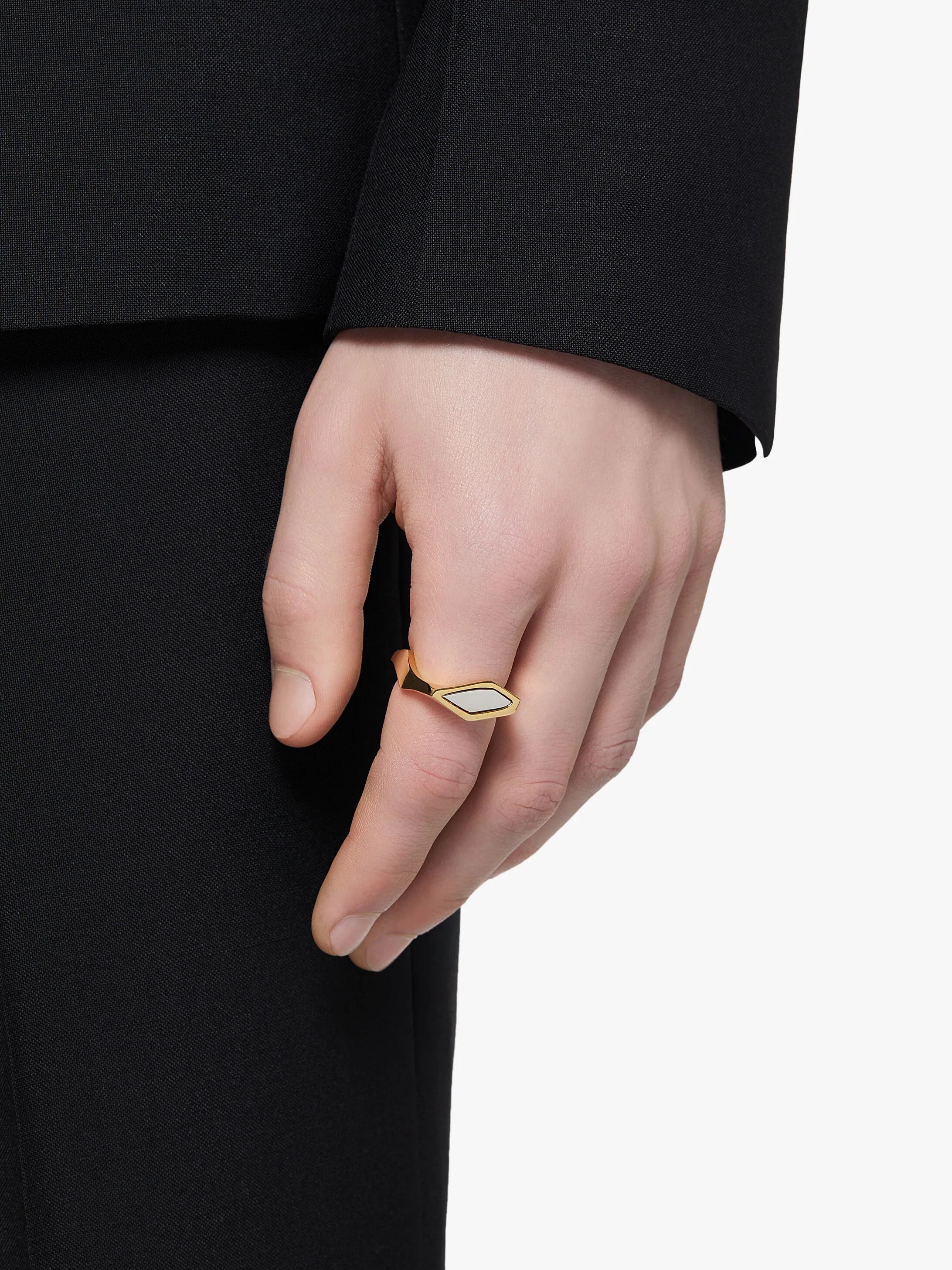 G CHAIN LINK TWO TONE RING - 3