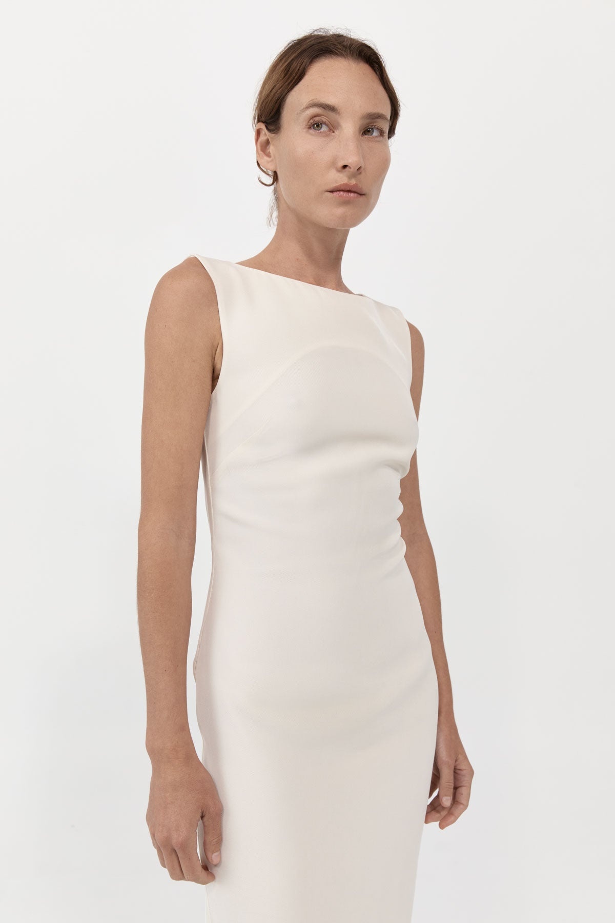 Cut Out Midi Dress - Cool White - 3