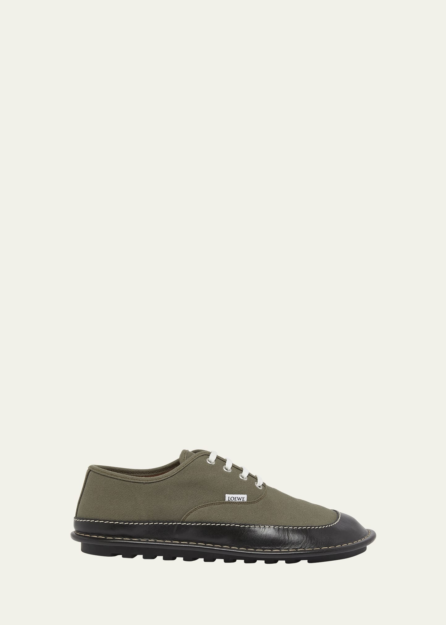 Men's Bay Canvas and Leather Low-Top Sneakers - 1