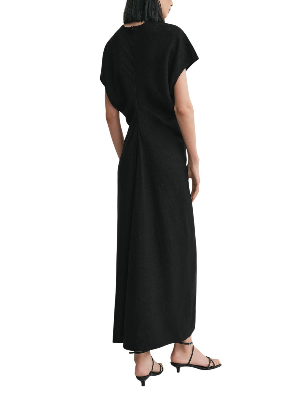 Toteme Women Black Woven Dress With Loose Waist - 4