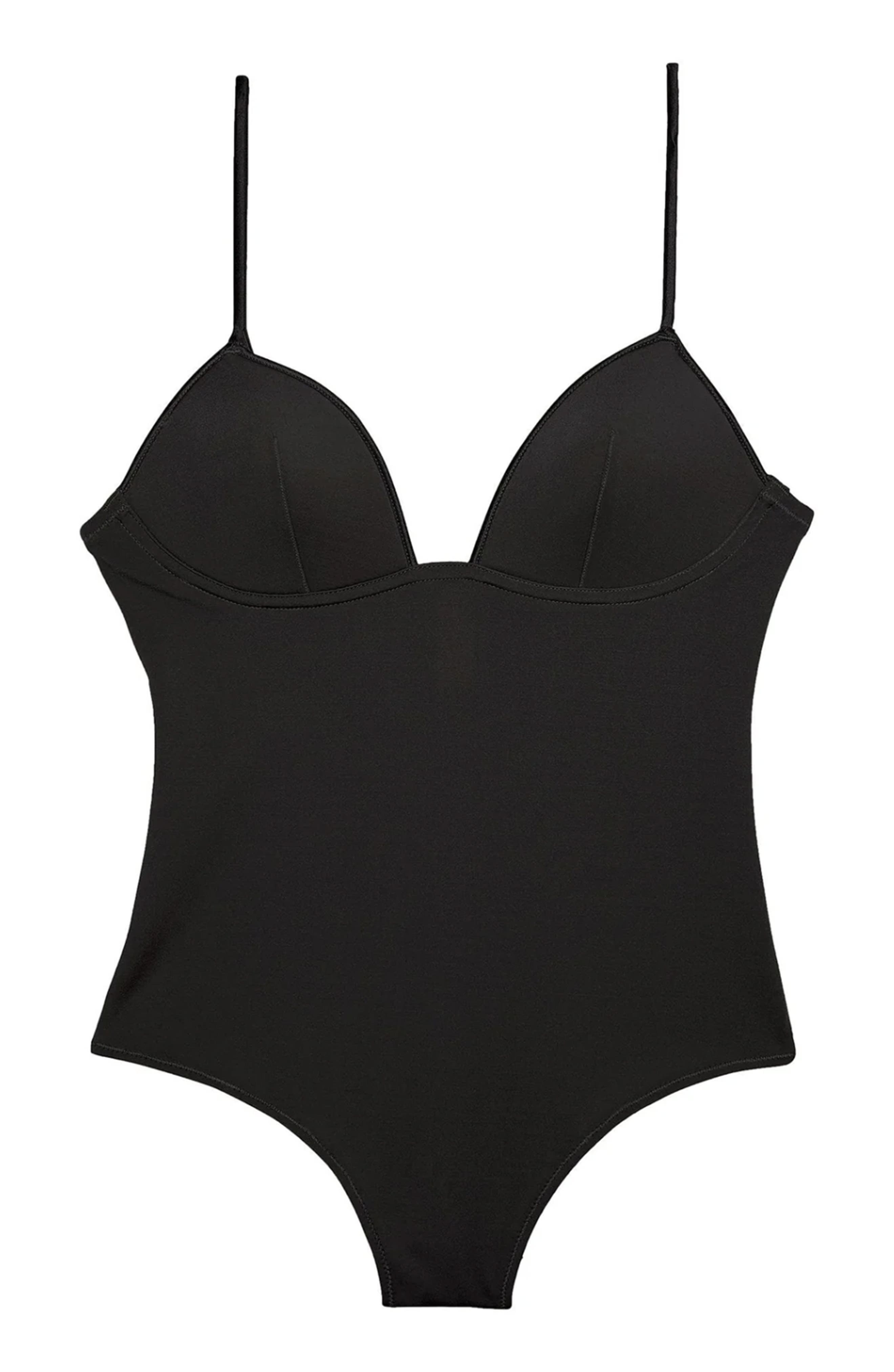Fleur Du Mal Cupped Nonwire Bodysuit in Black at Nordstrom - 6