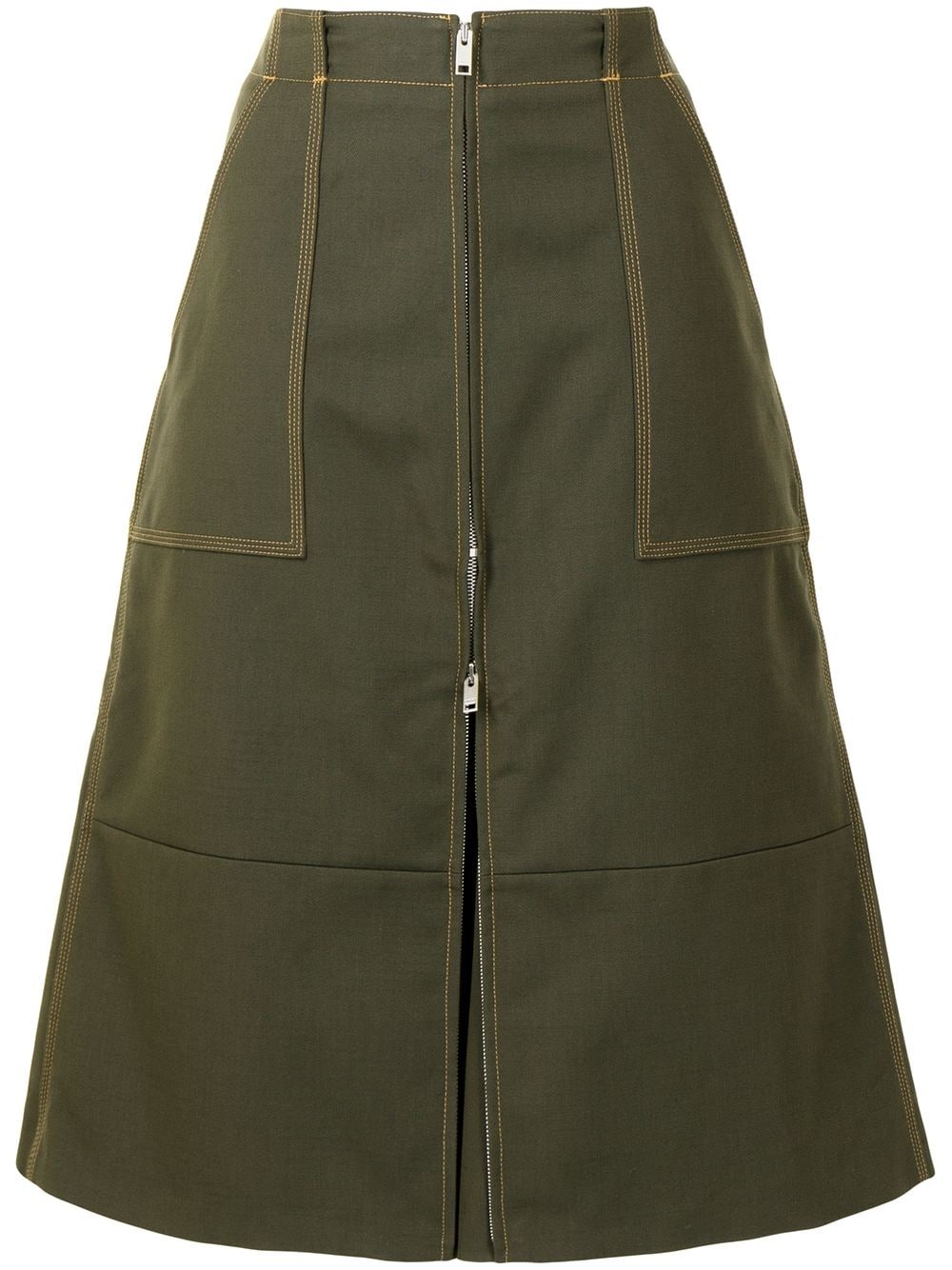 A-line midi skirt - 1