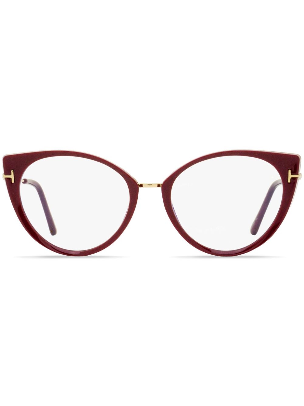 Blue Block cat-eye frame glasses - 1