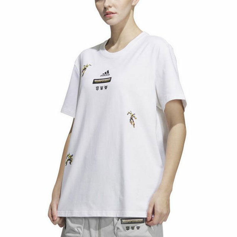 (WMNS) adidas x Transformers T-Shirts 'White' IU4753 - 2