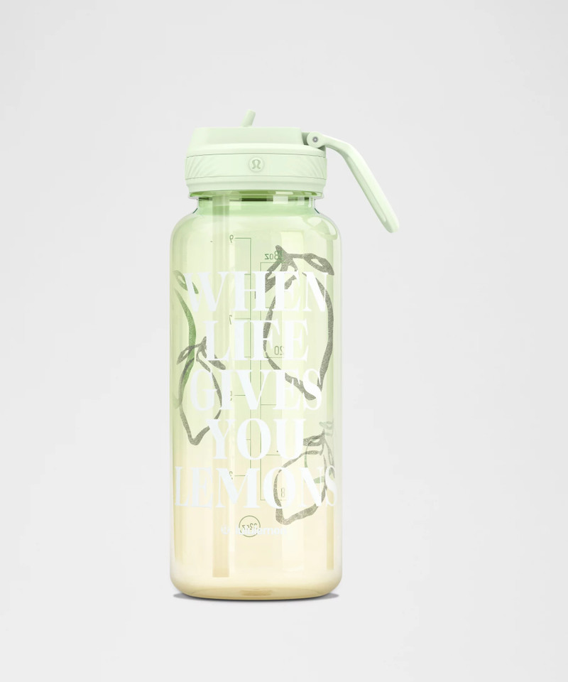 Back to Life Sport Bottle 32oz Straw Lid *Lemons Quote 1