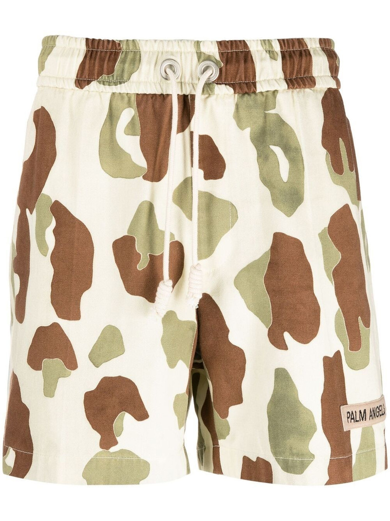 camouflage-print drawstring shorts 1