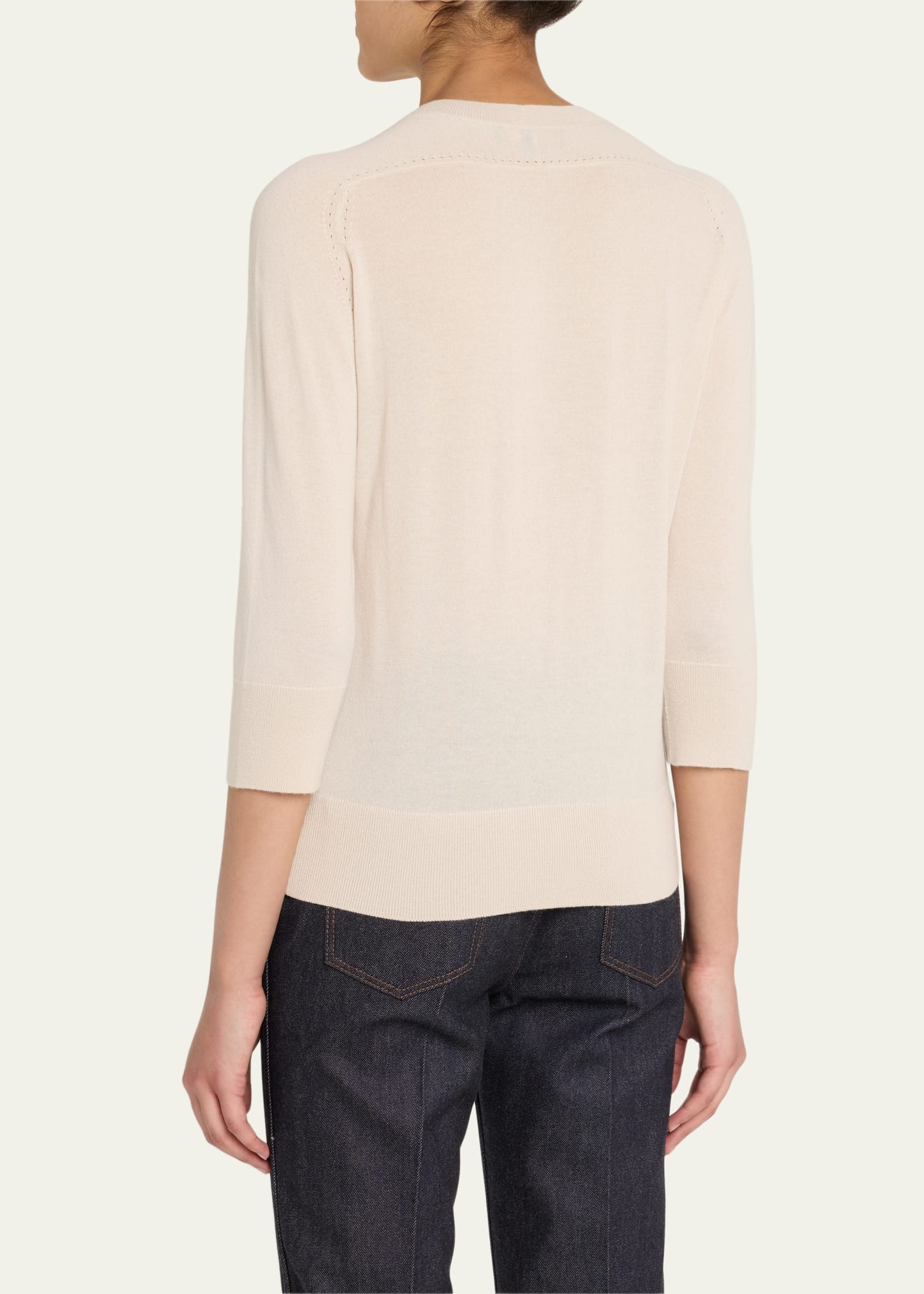 Girocollo Manica Neo Piuma Cashmere Sweater - 3