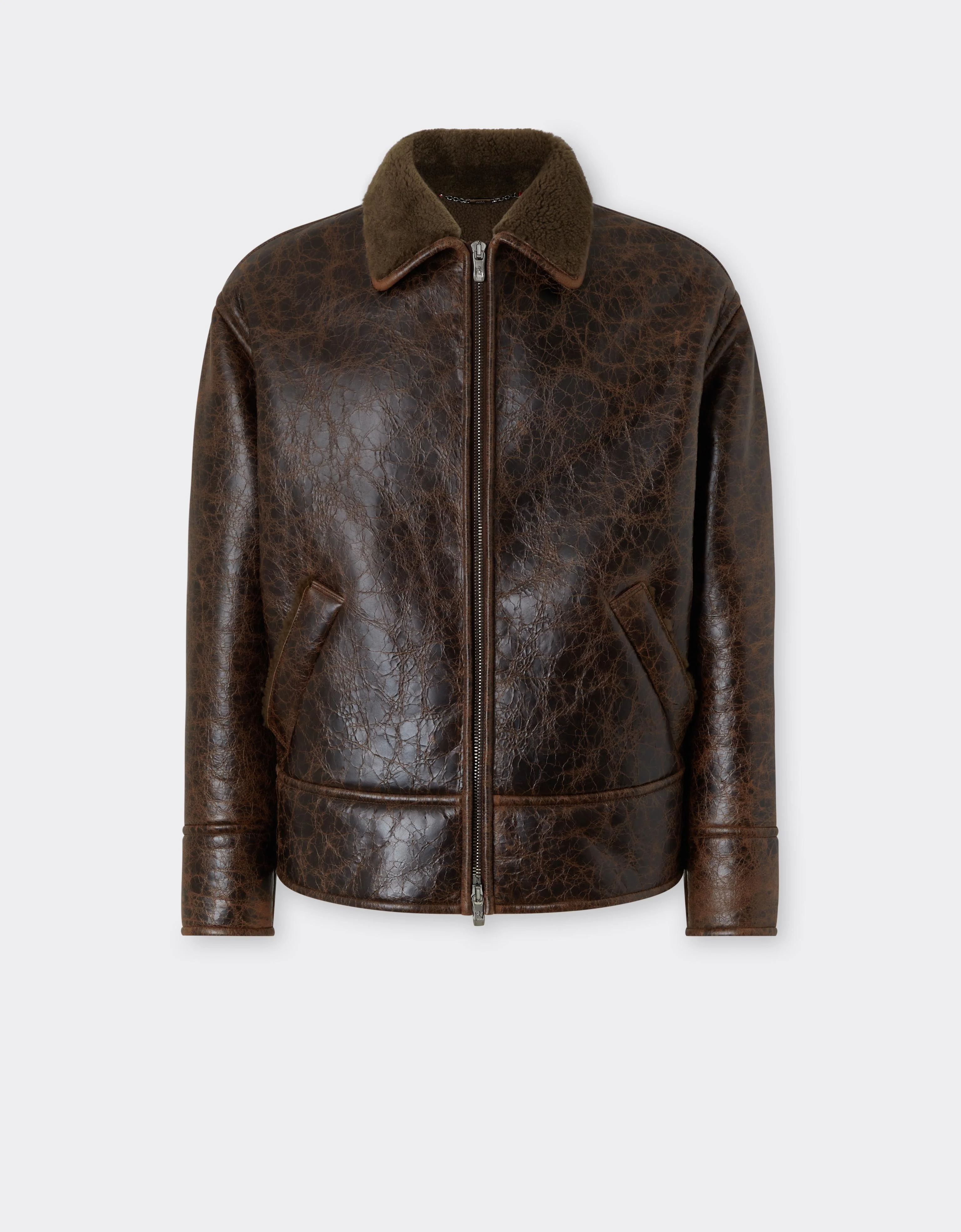 Crackled Lambskin Jacket - 1