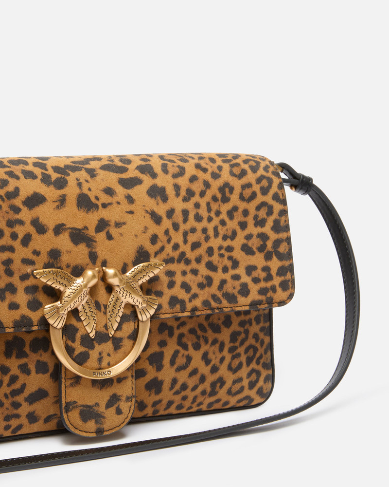 LOVE BAG ONE SLOUCHY MEDIUM SHOULDER BAG IN LEOPARD-PRINT SUEDE 3