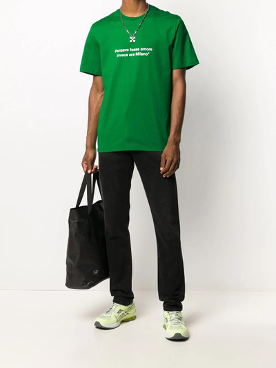 MSGM slogan-print short-sleeve T-shirt outlook