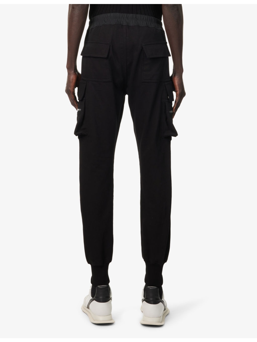 Mastodon Cargo Multi-Pockets Tapered-Leg Regular-Fit Cotton-Jersey Trousers - 4