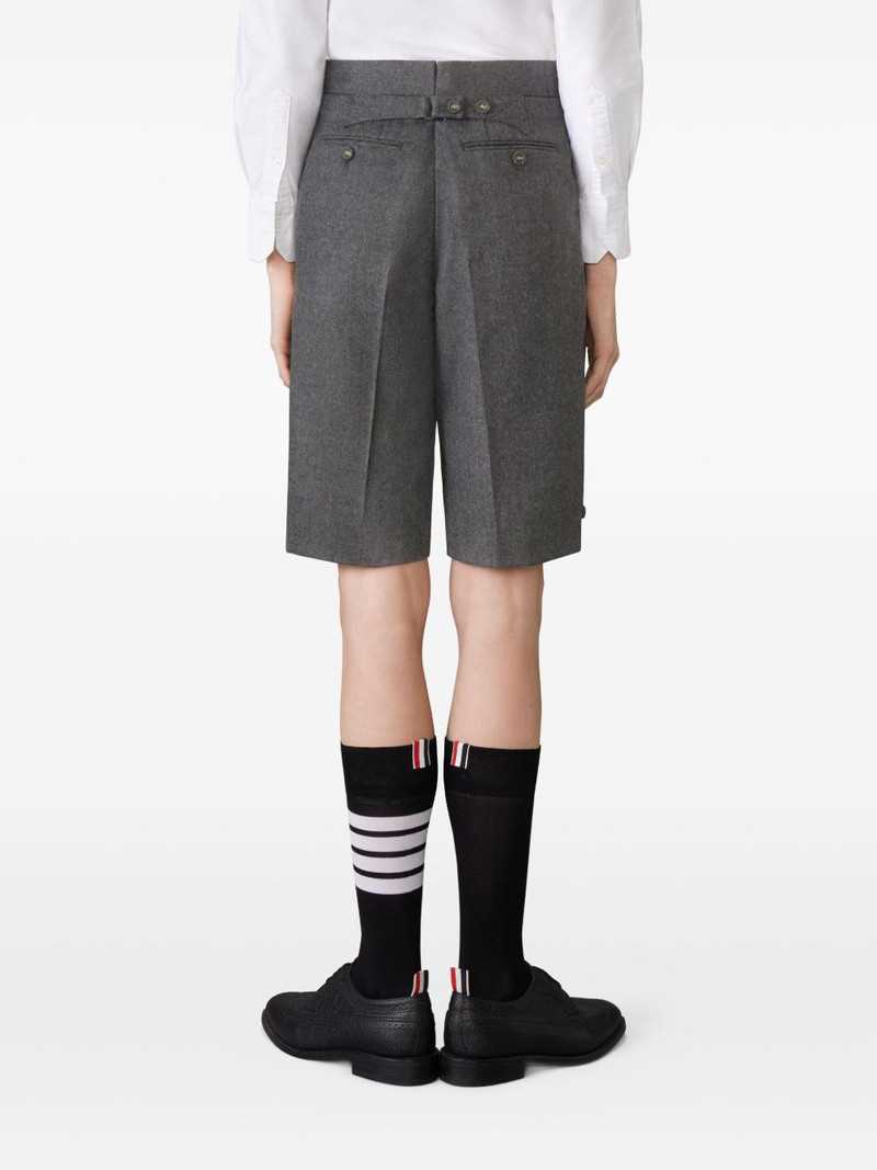 solid wool flannel bermuda shorts 4