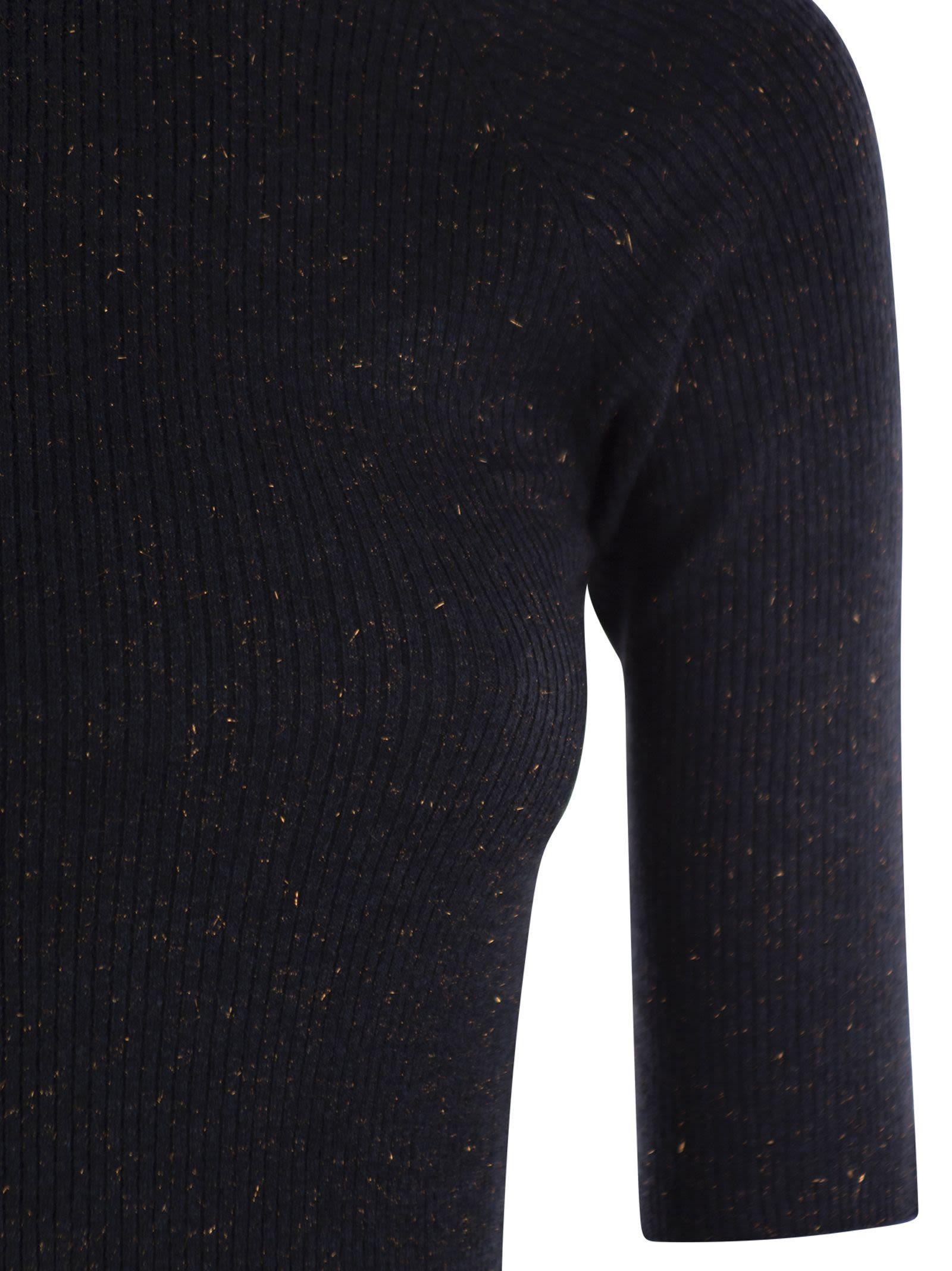 Brunello Cucinelli Women Sparkling Ribbed Cashmere Sweater - 4