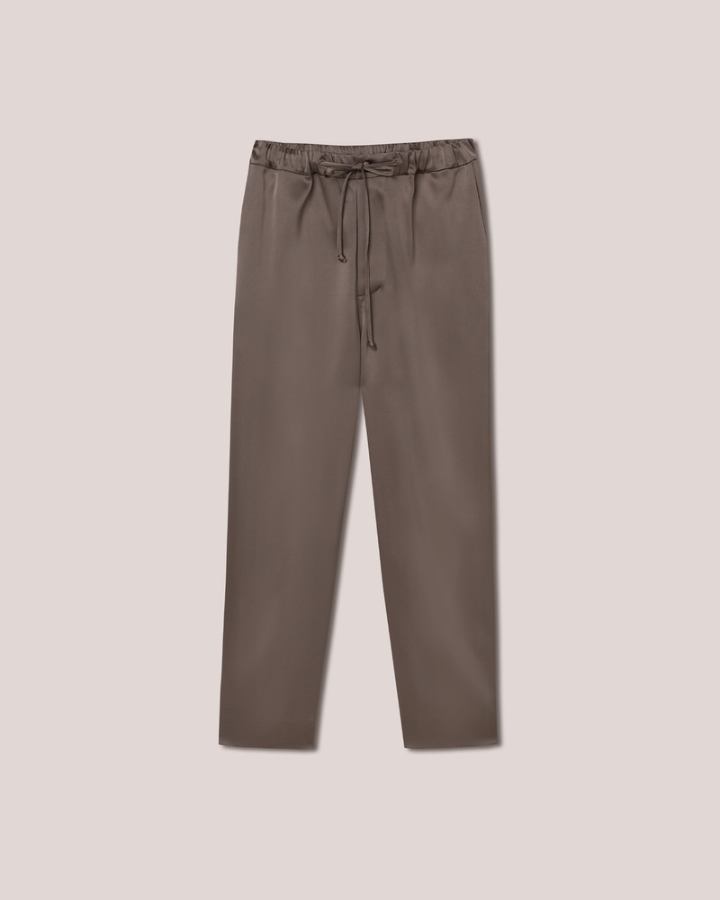 JAIN - Slip-satin relaxed pants - Clay 1