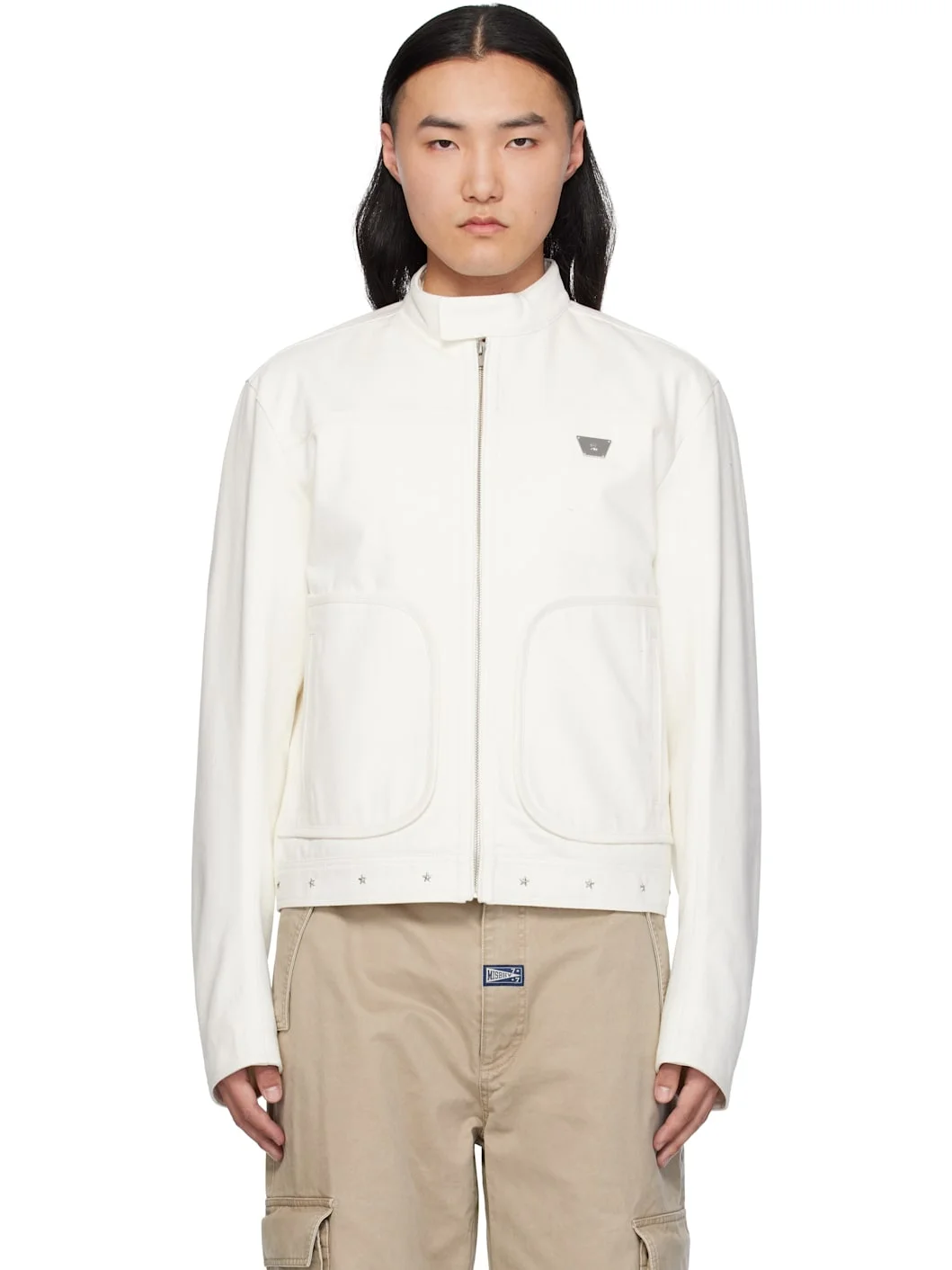 White Star Slim Denim Jacket - 1