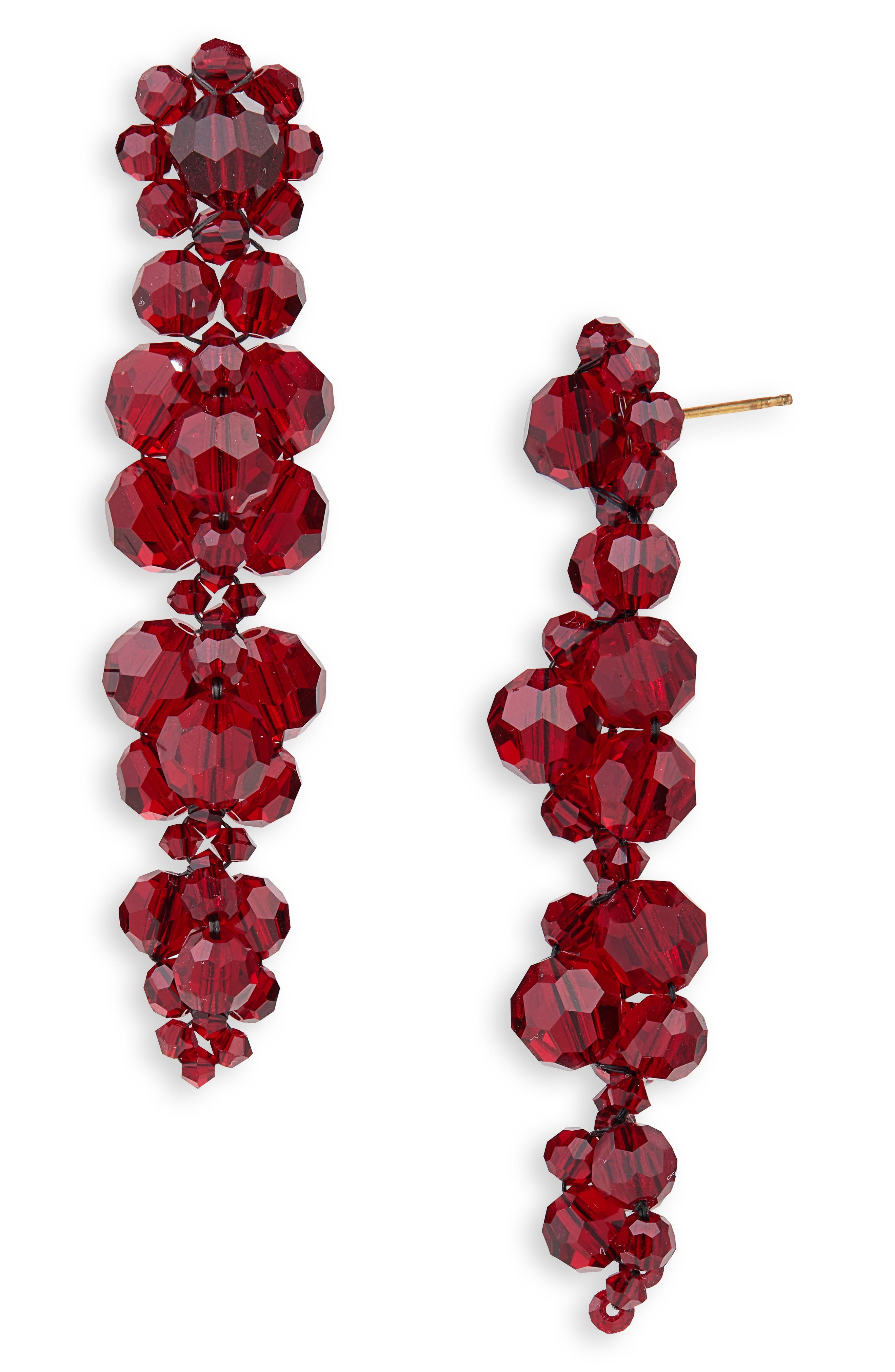 Simone Rocha Cluster Drop Earrings in Blood Red at Nordstrom - 1