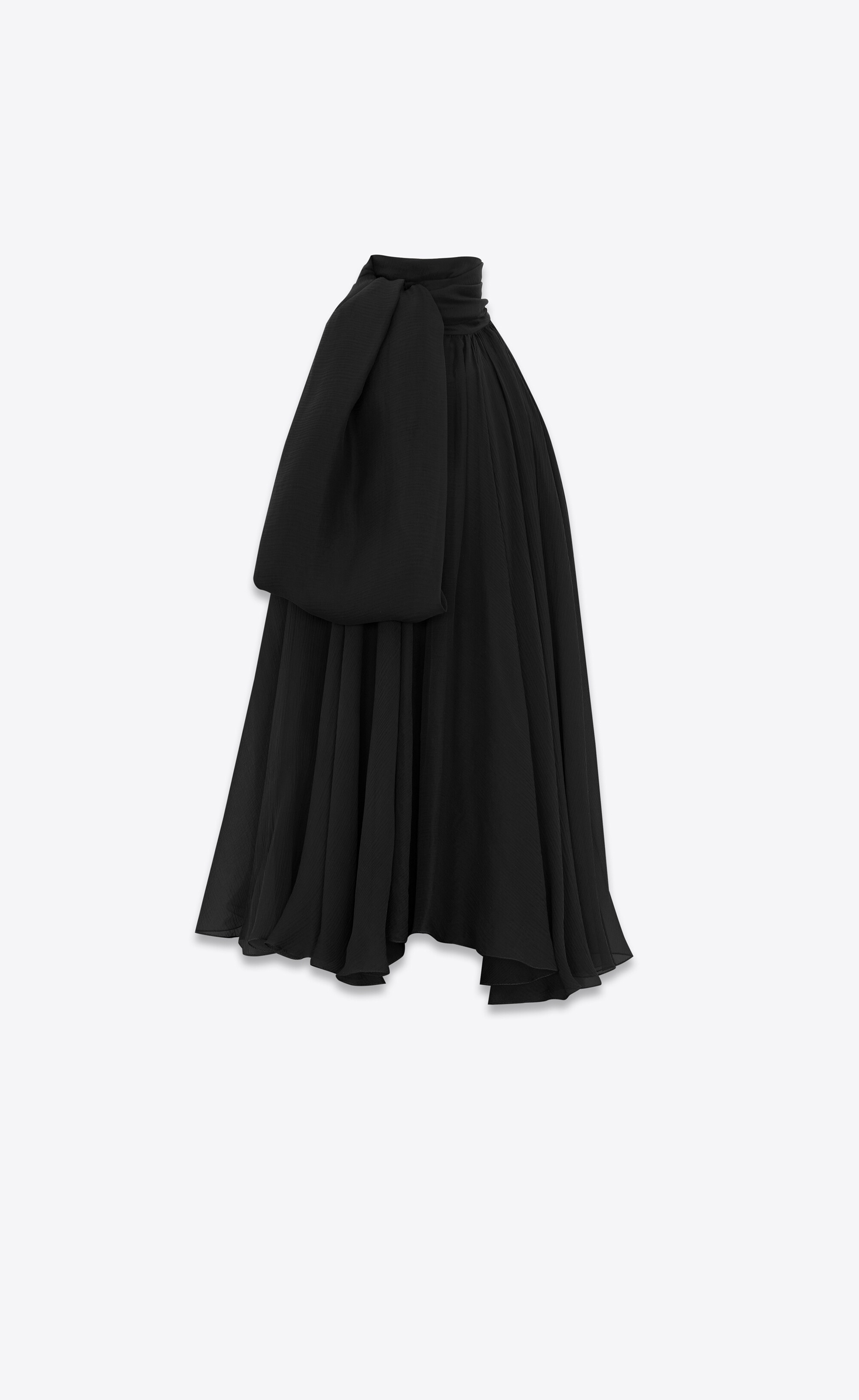 lavallière-neck top in silk muslin - 1