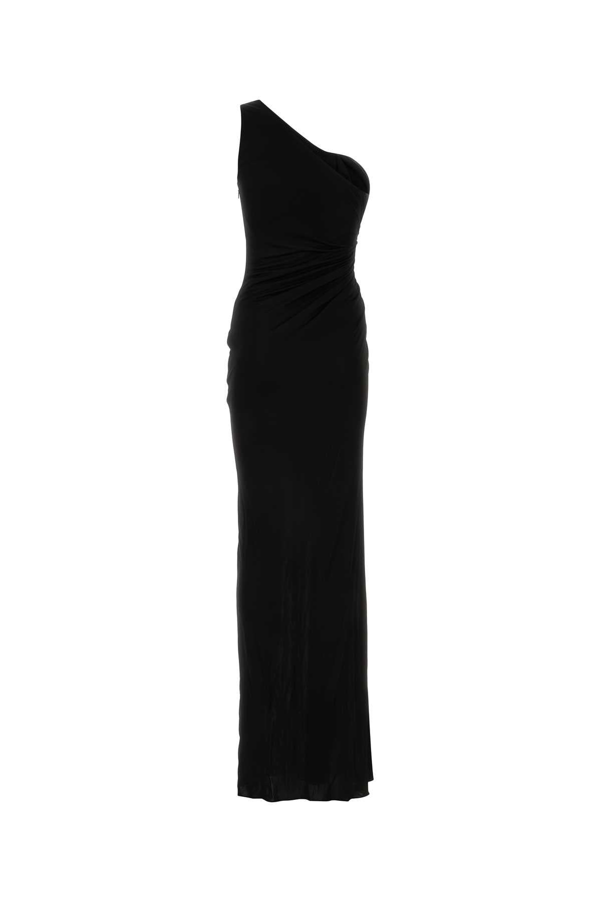 Saint Laurent Women Black Viscose Long Dress - 2
