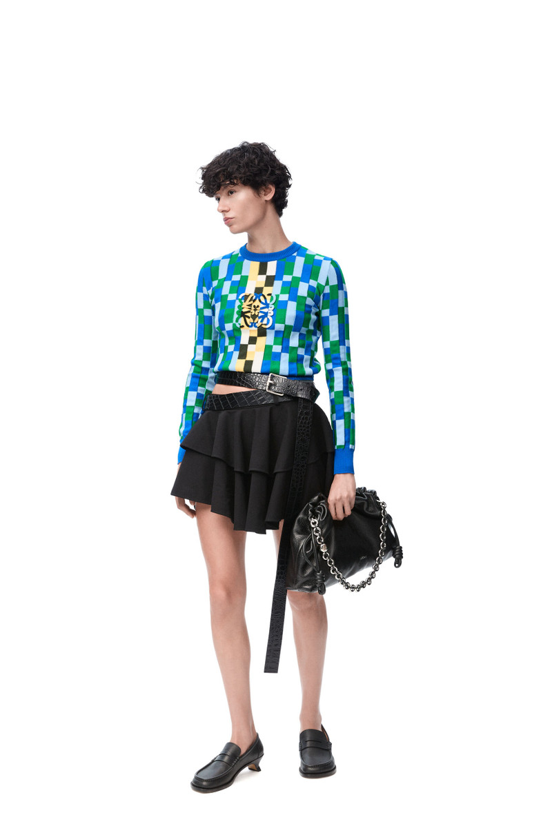 Loewe Belted mini skirt in cotton outlook
