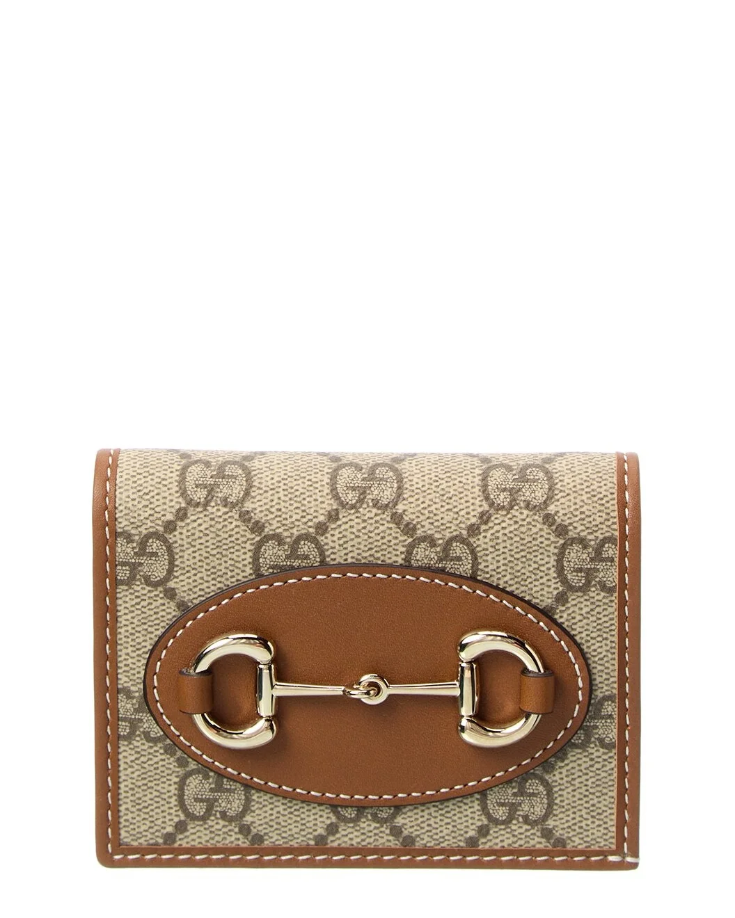 Gucci Horsebit 1955 GG Supreme Canvas & Leather Card Case - 1