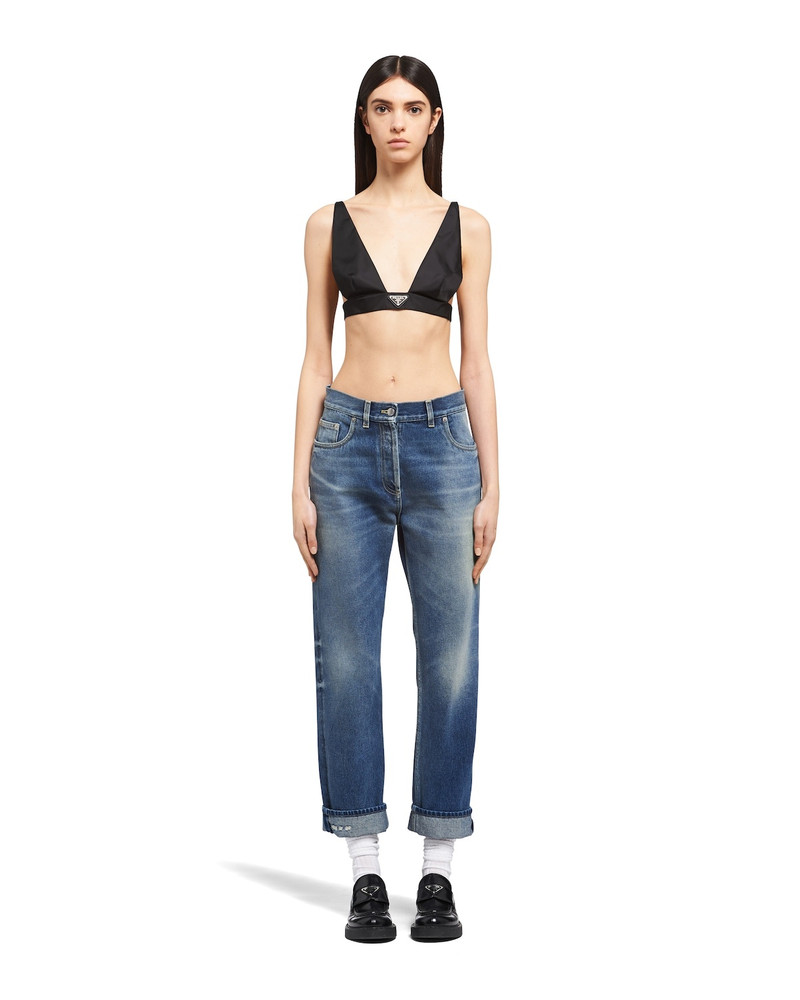 Prada Organic denim five-pocket trousers outlook