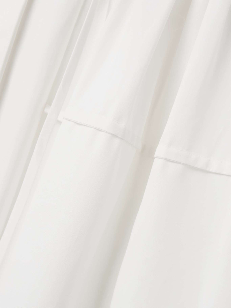 Gathered cotton-poplin midi dress White 4