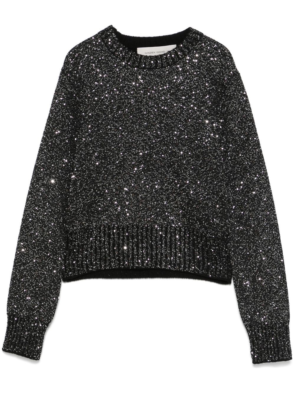 Sequined wool blend jumper - 1