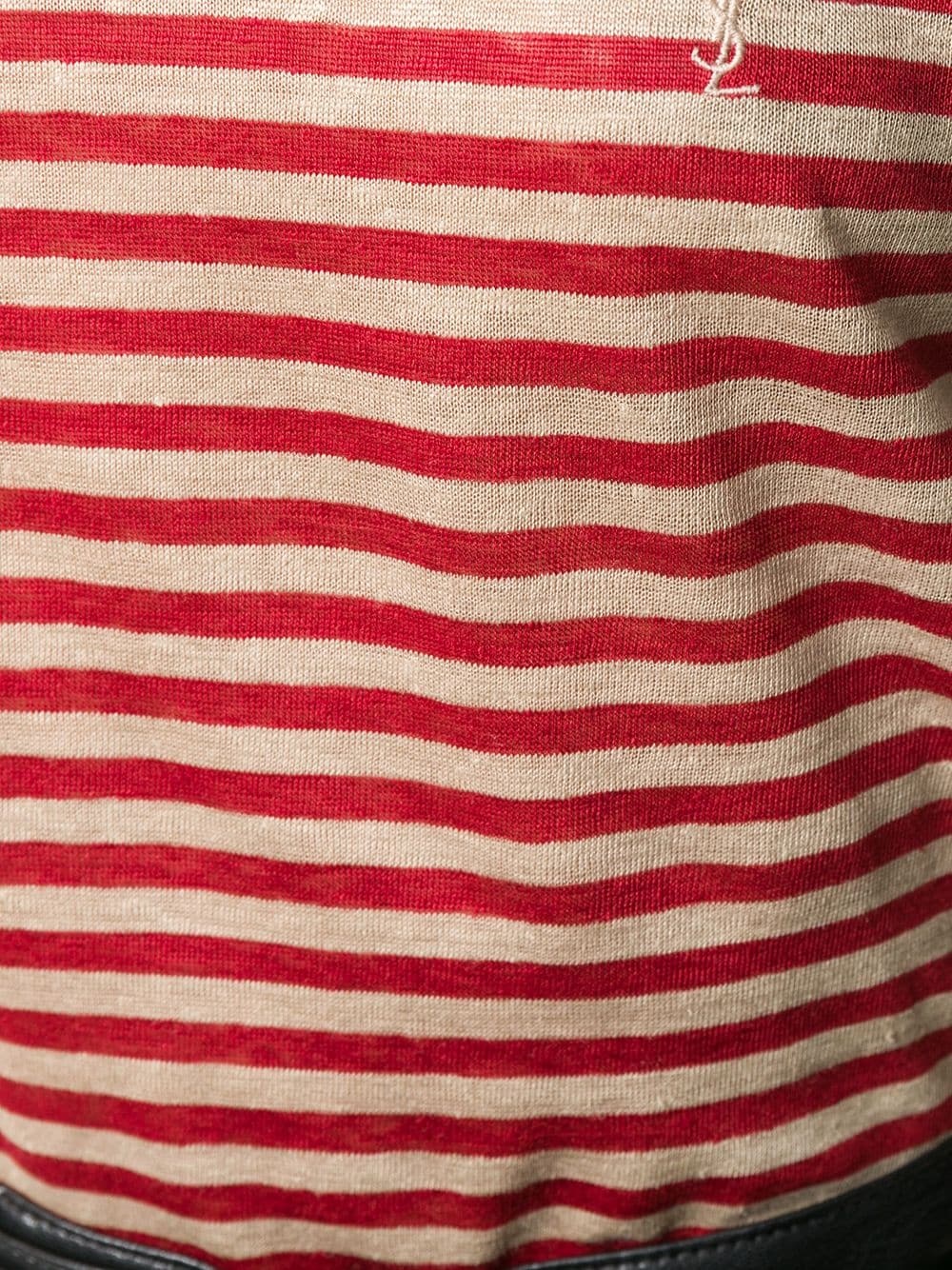 logo-embroidered striped top - 5