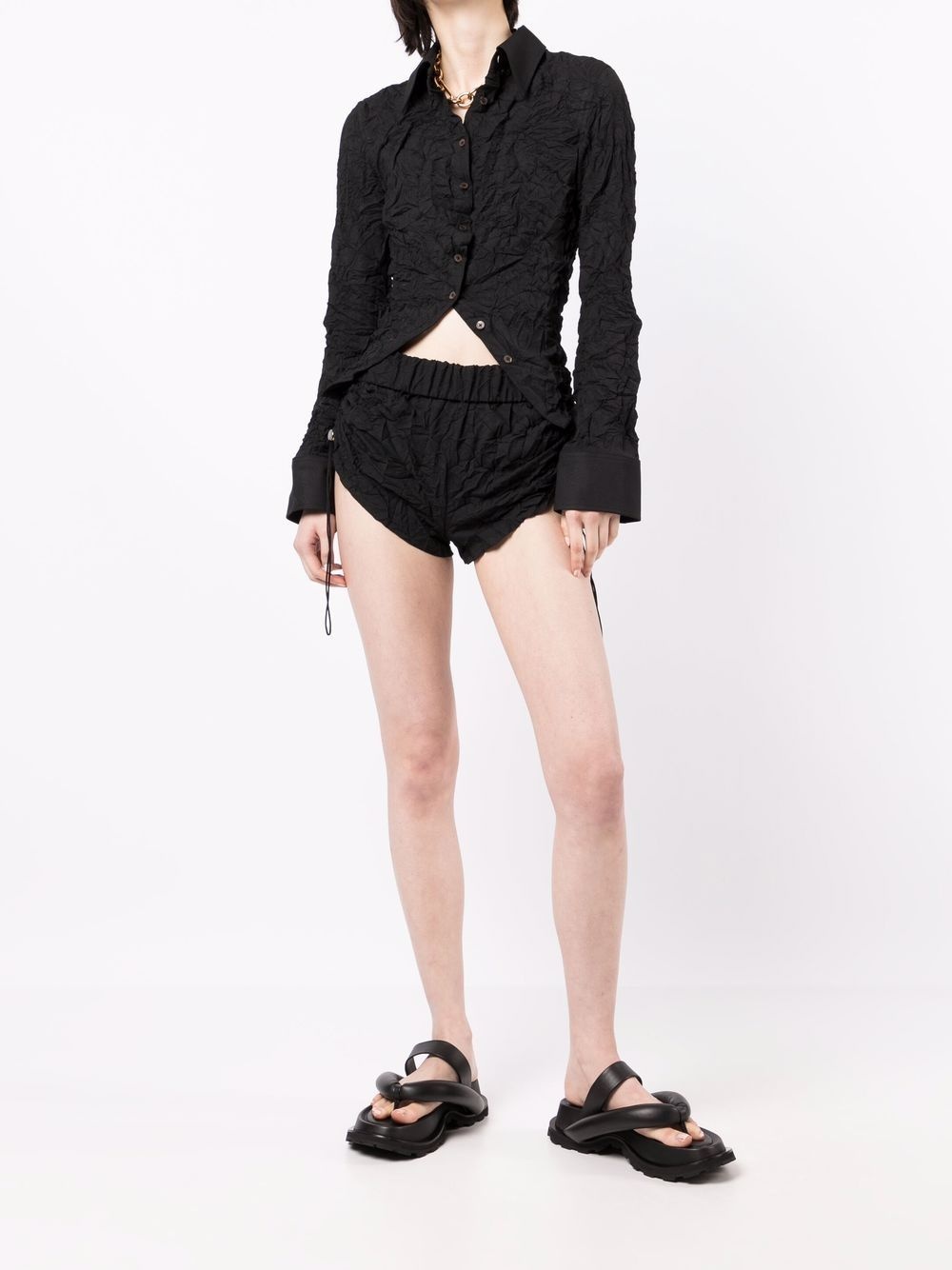 DION LEE WOMEN ROLLED CRINKLE SHORT - 4