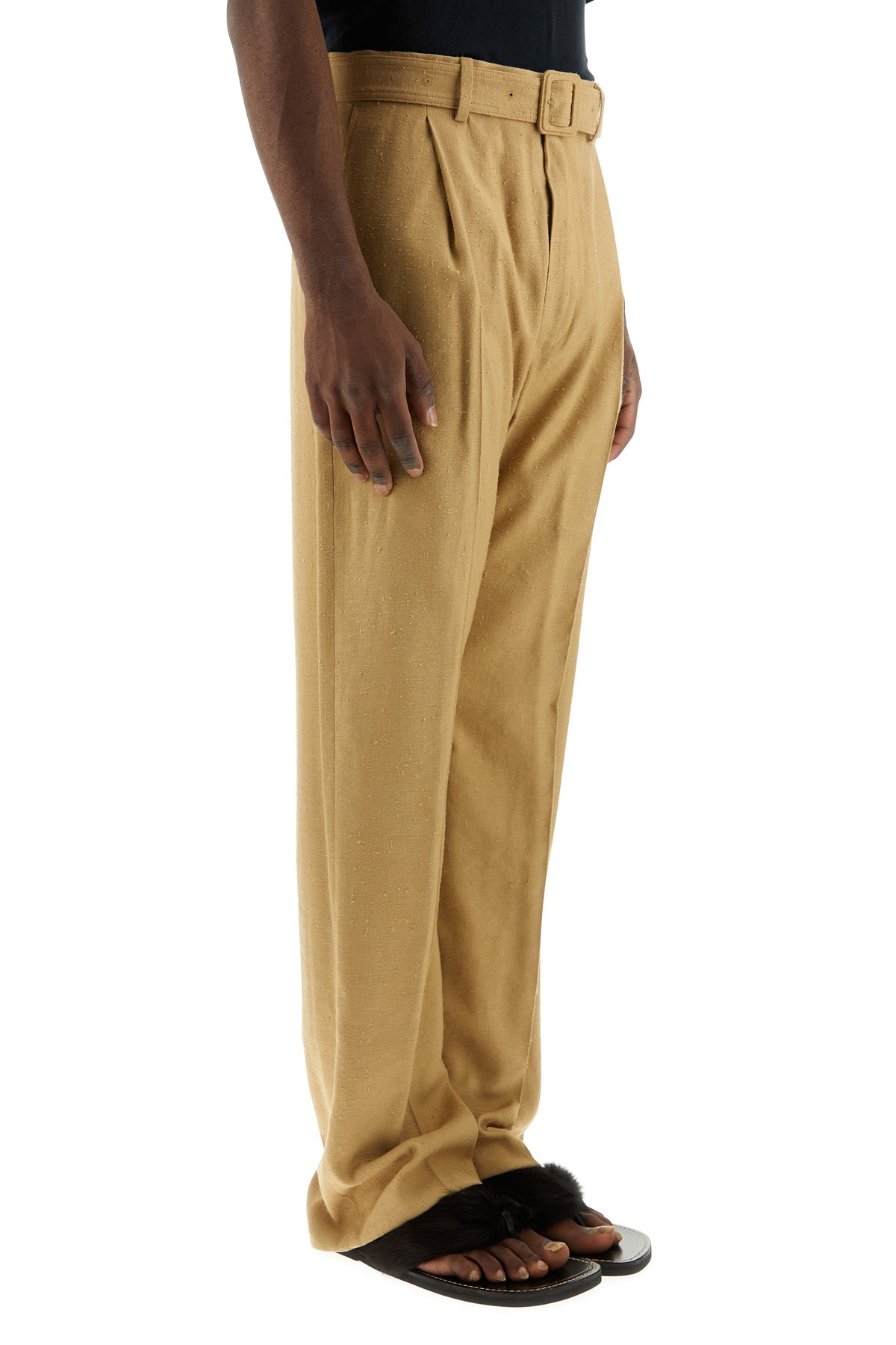 Camel viscose blend pant - 3