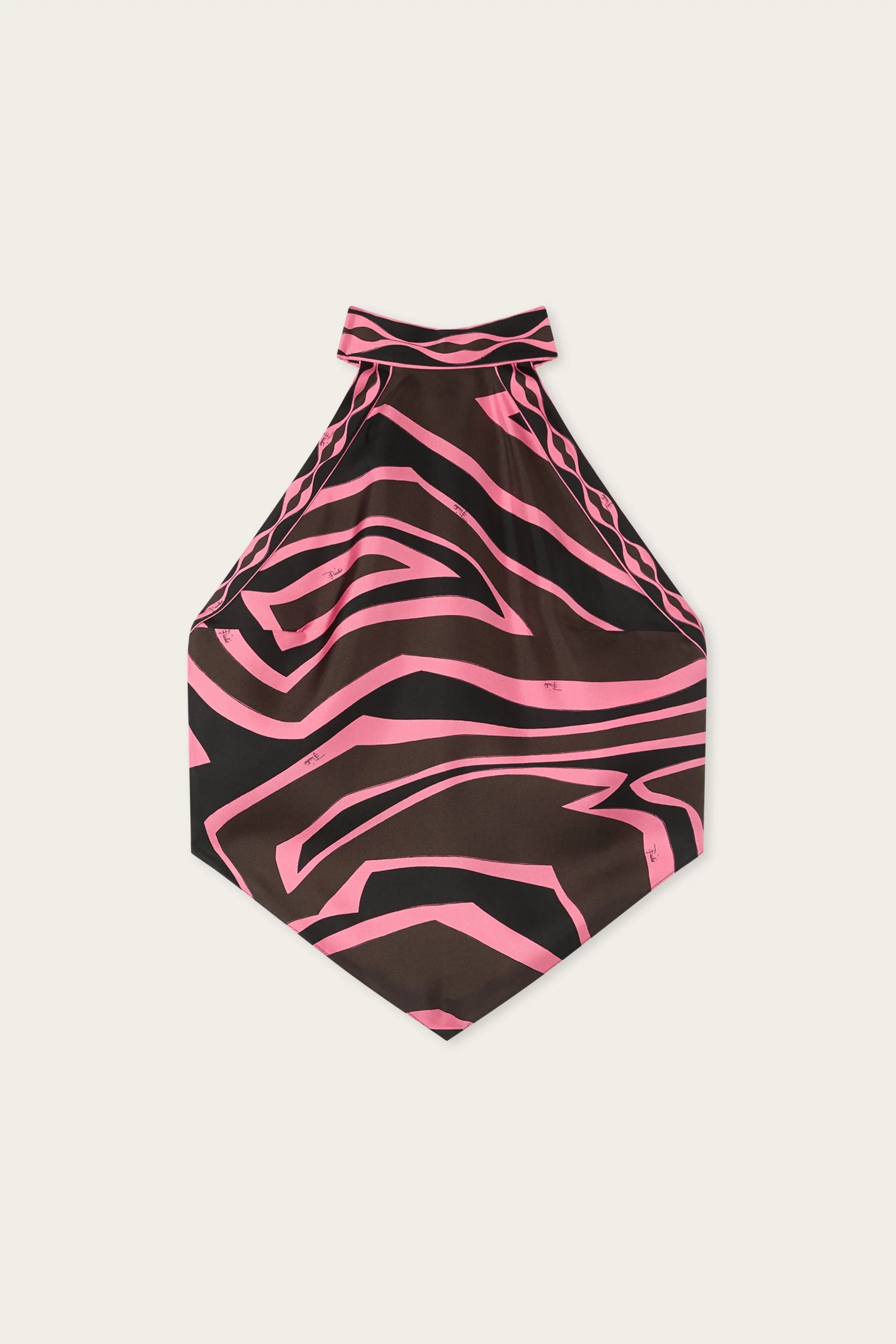 LABIRINTO PRINT SILK SCARF TOP - 1