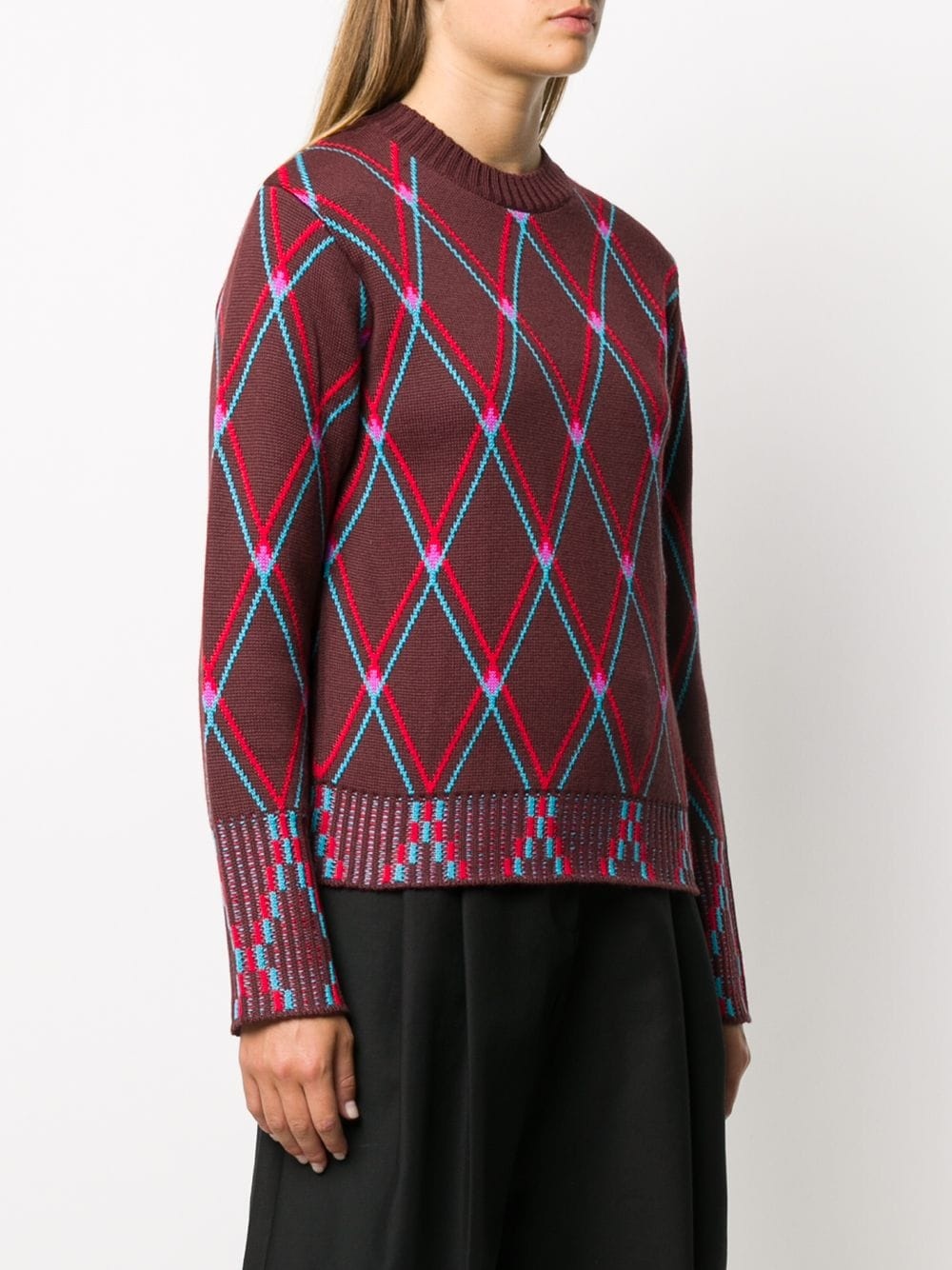 diamond-pattern jumper - 3