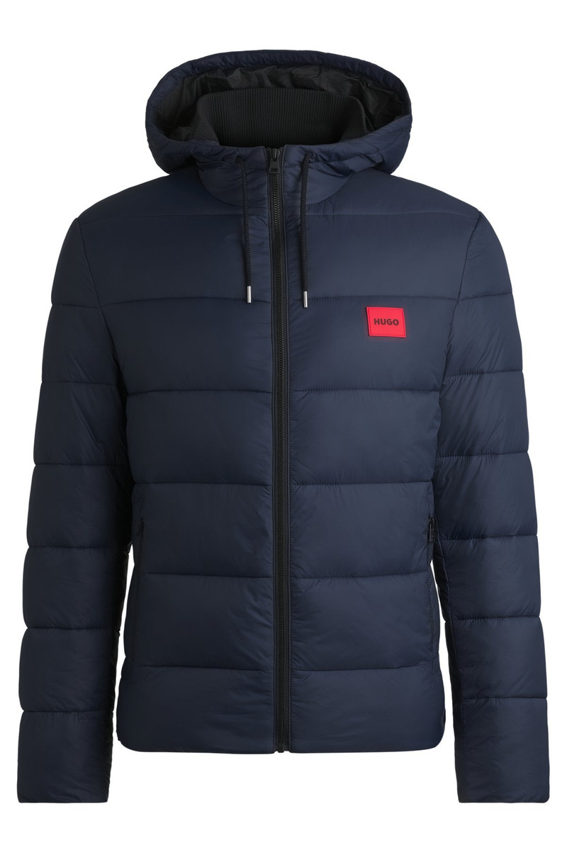 SLIM-FIT WATER-REPELLENT PUFFER JACKET WITH LOGO TRIM 1