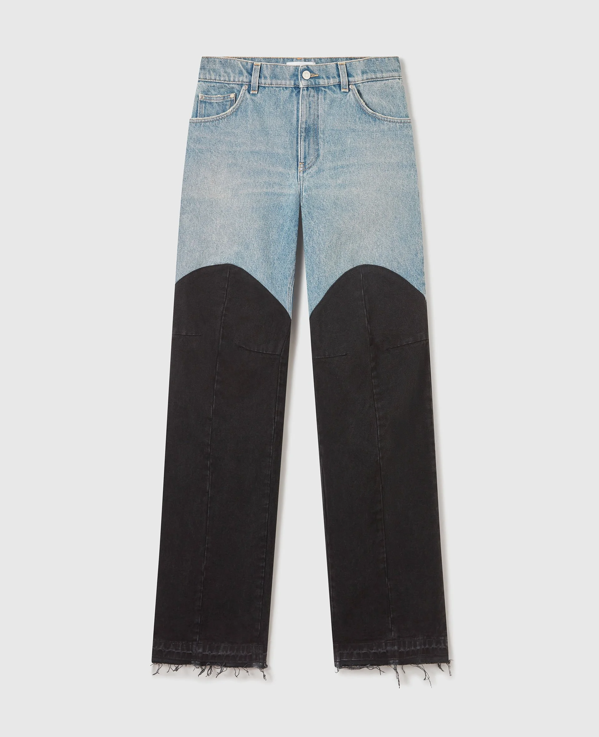 Patchwork Panel Denim Jeans - 1