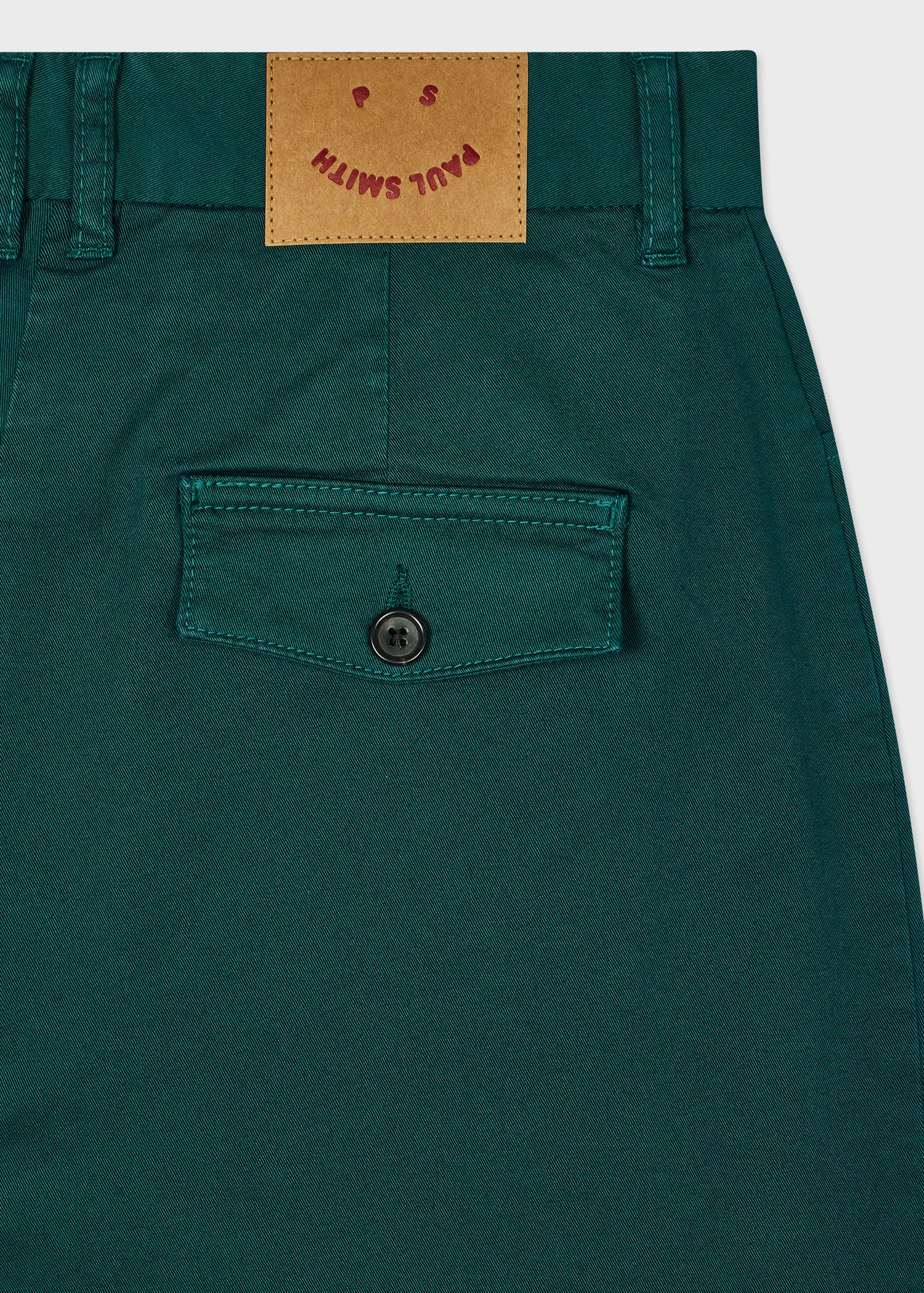 Women's Peacock Blue Stretch-Cotton Slim-Fit Chinos - 2