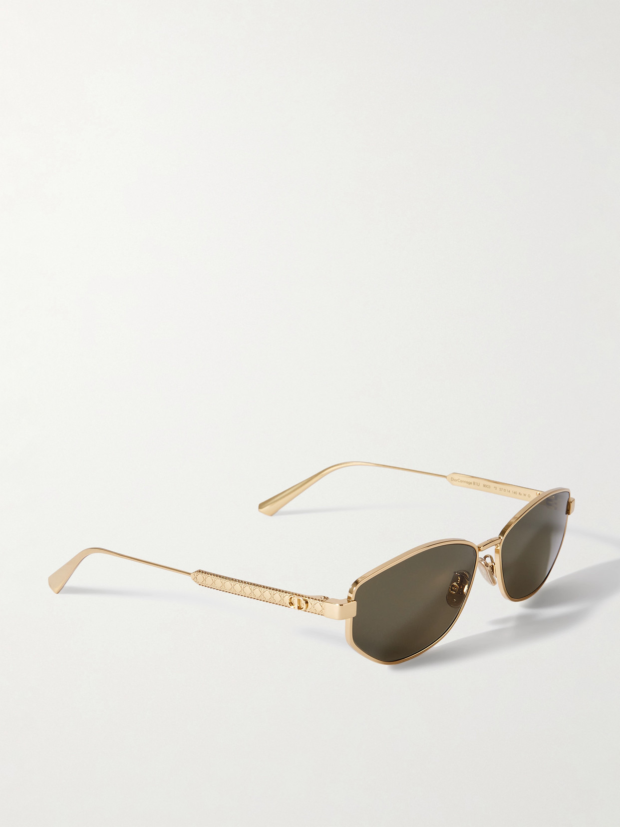 Diorcannage B1u Oval-frame Gold-tone Sunglasses - 3