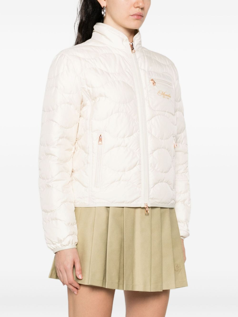 quilted zip-front jacket - 3