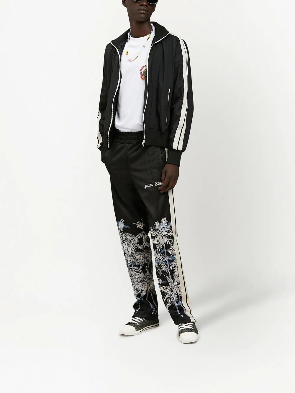 logo-print track jacket - 2