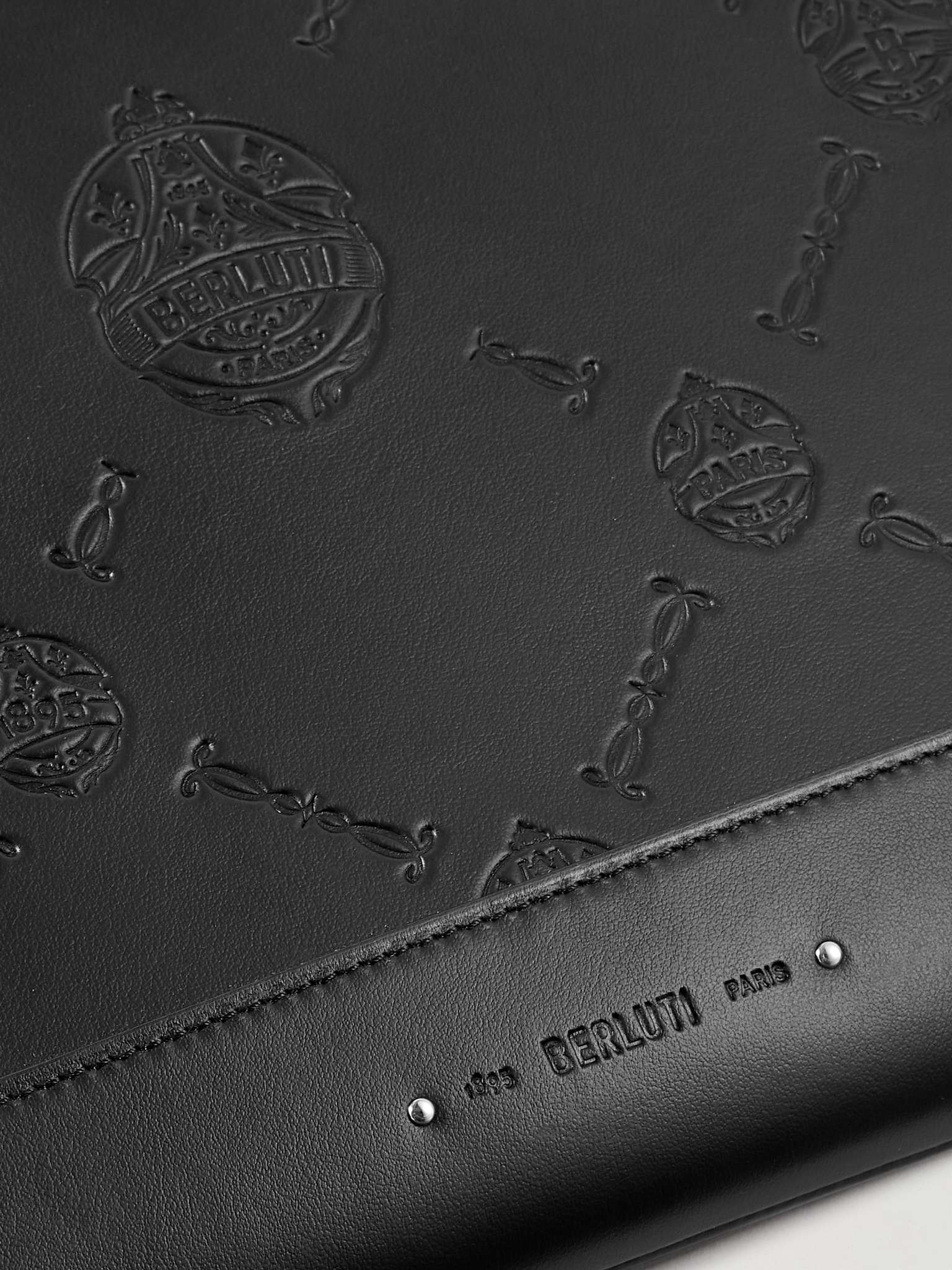 Logo-Embossed Leather Pouch - 5