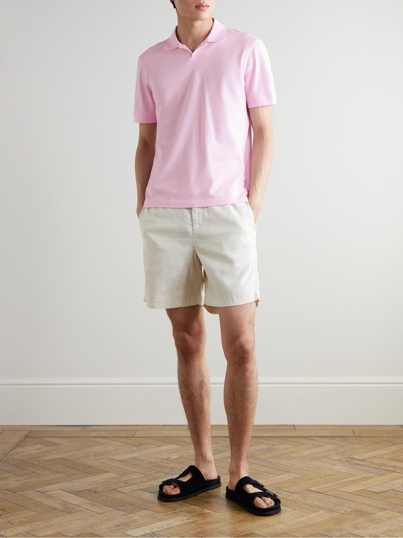 ORLEBAR BROWN Bruno Slim-Fit Organic Cotton-Piqué Polo Shirt Pink outlook