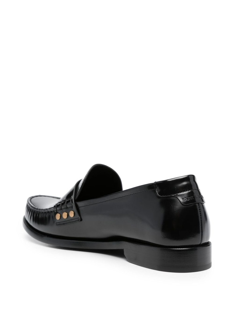 almond-toe leather loafers 3