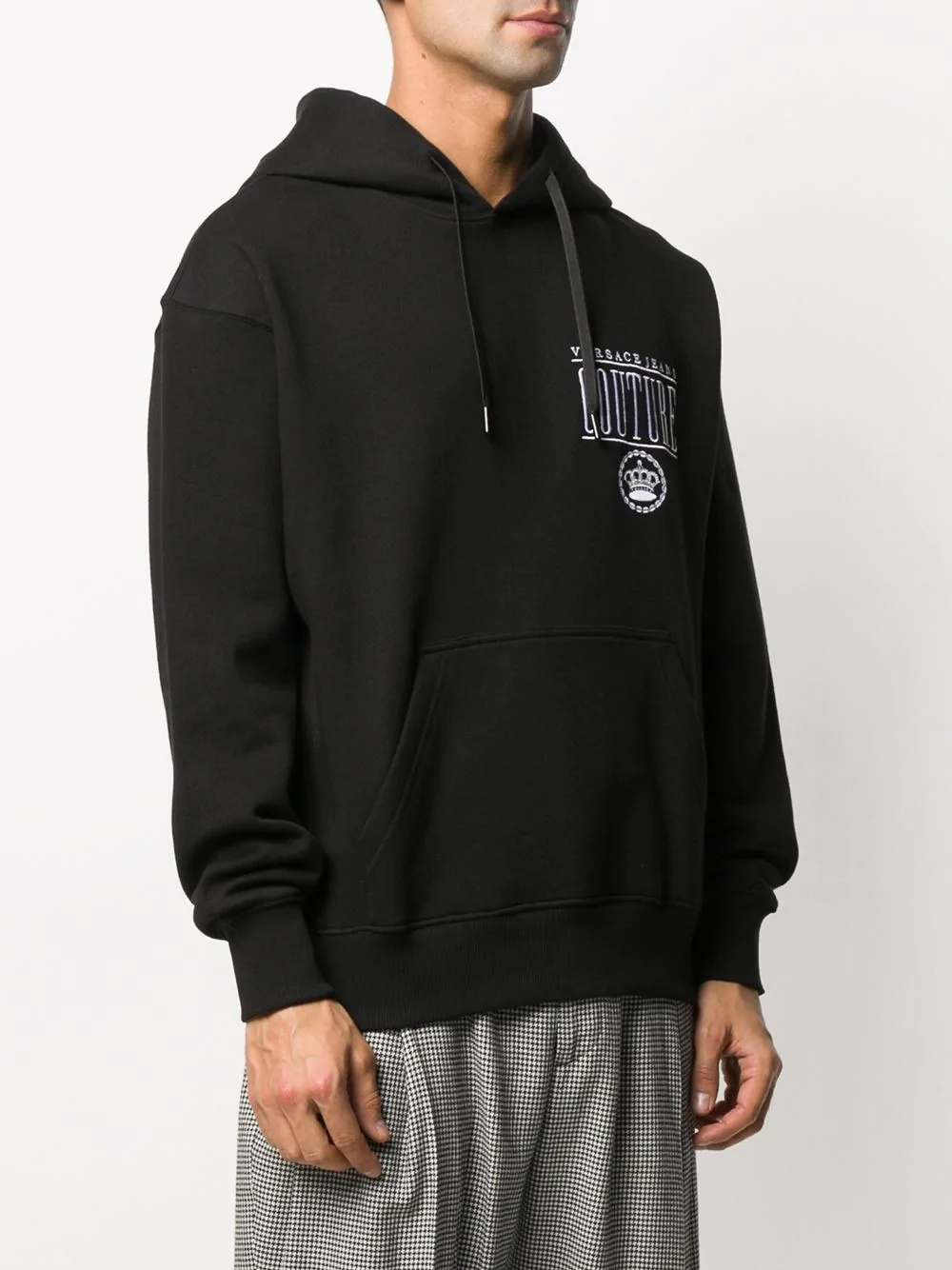 logo cotton hoodie - 3