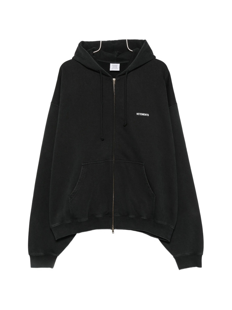 Vetements Logo-print Zip-up Hoodie 1