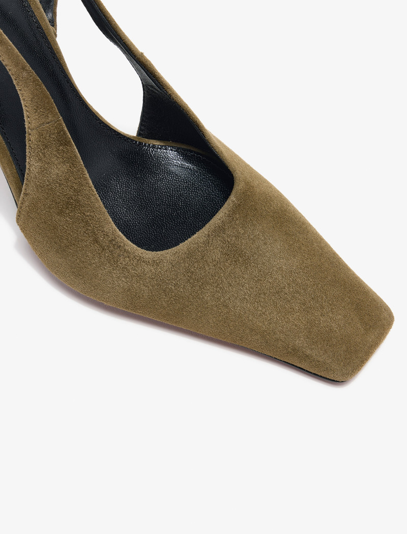 Proenza Schouler Trap Cross Slingback Pumps in Kidsuede outlook