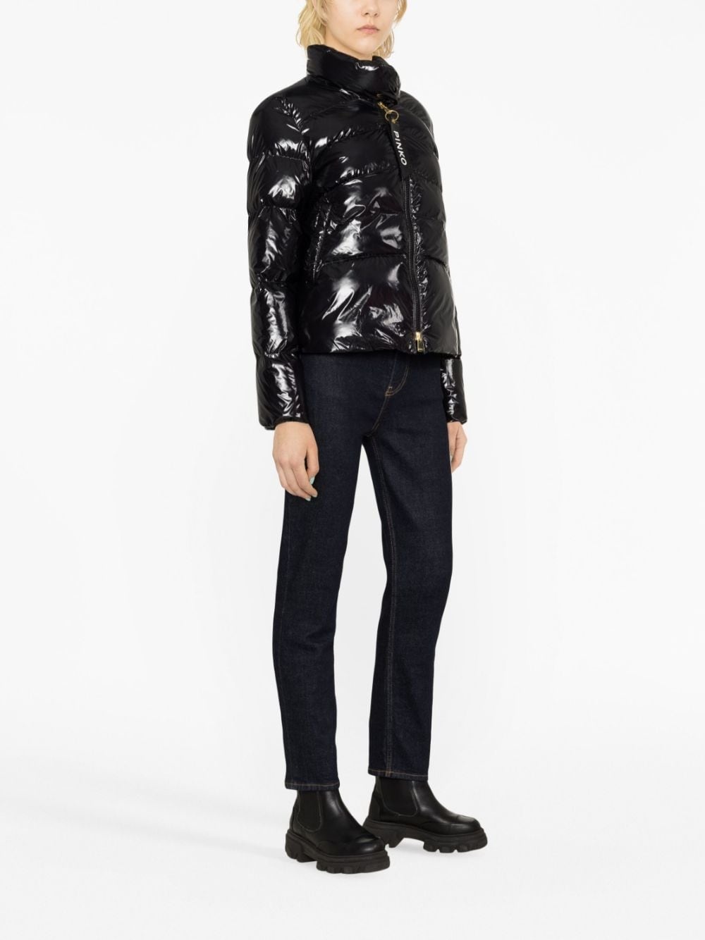 high-neck puffer jacket - 4