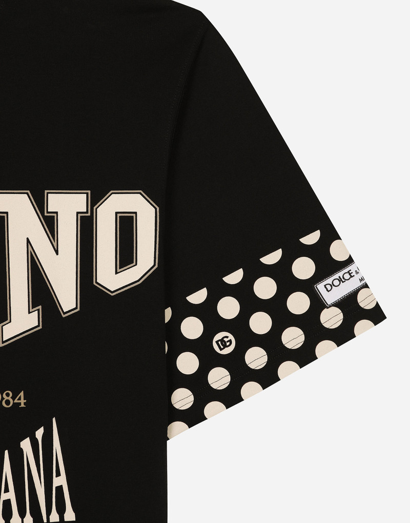 Printed cotton T-shirt with Dolce&Gabbana logo 6